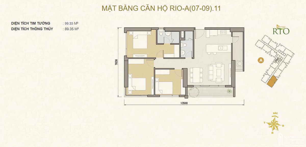 Thiết kế căn hộ 3 phòng ngủ dự án Masteri An Phú Thiết kế căn hộ 3 phòng ngủ dự án Masteri An Phú